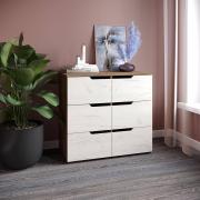 Комод КМ-3 (Крафт Табачный/Крафт Белый)