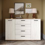 Комод КМ-4 (Крафт Табачный/Крафт Белый)