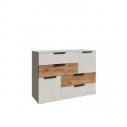 Комод Лилль ЛСК-20 (Дуб Крафт Белый/Дуб Крафт Табачный)