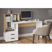 Компьютерный стол СКМ-5 (Крафт Золотой/Белый)