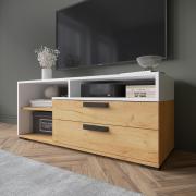 ТВ тумба ТВМ-7 (Белый/Крафт Золотой)