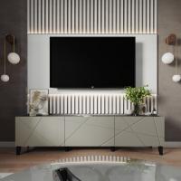 Тумба под ТВ ТВМ-10 с опорами (Графит серый/Панакота)