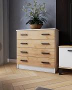 Комод КМ-2 (Белый/Дуб Золотой Крафт)