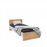 Кровать Лучия 900 (Белый/Дуб Крафт Золотой)