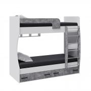 Кровать Лучия двойная (Белый/Ателье Светлое)