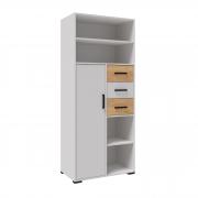 Стеллаж книжный Лучия (Белый/Дуб Крафт Золотой)