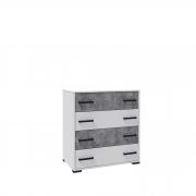 Комод Лючия (Белый/Ателье Светлое)