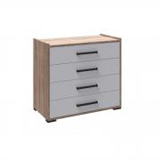 Комод Соната (Сонома/Белый)