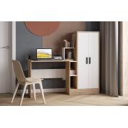 Компьютерный стол СКМ-1 (Дуб Сонома/Белый)