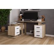 Компьютерный стол СКМУ-3 (Дуб Сонома/Белый)