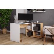 Компьютерный стол СКМУ-4 (Белый/Дуб Крафт Золотой)