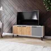 ТВ тумба ТВМ-4 (Белый/Дуб Крафт Золотой/Графит)