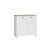 Комод Джастин 16.228.02 (Белый Ре Шагрень / Дуб Белый Эксклюзив)