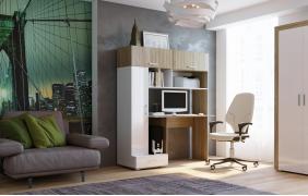 Стол ПКС-1 (Дуб Сонома/Белый глянец)