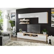 Стенка Лия 2 (Сонома/Белый глянец)