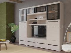 Гостиная Эколь Вариант №2 (Сандал светлый, сандал светлый)