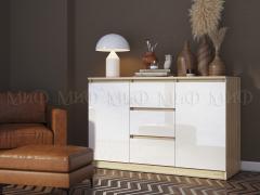 Комод Челси 1200 (2 двери 3 ящика) (Сонома/Белый глянец)