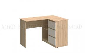 Стол Челси угловой (Сонома/Белый глянец)