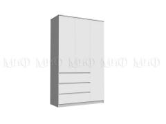 Шкаф Челси 3-х ств. 120 (Белый/Белый глянец)