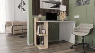 Компьютерный стол №10 (Сонома/Белый)