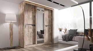 Шкаф-купе Ривьера (Дуб Юкон/Бетон темный)