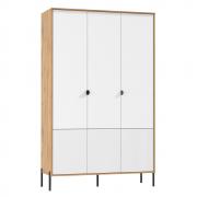 Шкаф Кензо 72.02 (дуб вотан/белый/пленка ПВХ белый глянец снег)