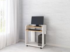 Компьютерный стол Грета 10 (Белый / Дуб Крафт Золотой)