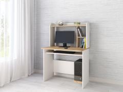 Компьютерный стол Грета 2 (Белый / Дуб Крафт Золотой)