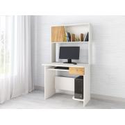 Компьютерный стол Грета 4 (Белый / Дуб Золотой Крафт)