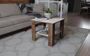 Журнальный стол Консул-9 (Дуб Крафт Табачный/Дуб Крафт Белый)