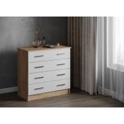 Комод Катрин 3 (Дуб Золотой Крафт / Белый)