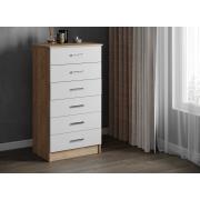 Комод Катрин 4 (Дуб Золотой Крафт / Белый)