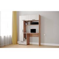 Компьютерный стол Квартет-11 (Дуб Крафт Табачный / Дуб Крафт Белый)