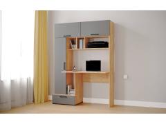 Компьютерный стол Квартет-11 (Дуб Крафт Золотой / Графит Серый)