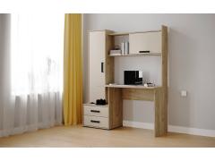 Компьютерный стол Квартет-9 (Дуб Крафт Серый / Кашемир)