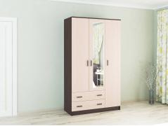 Шкаф Лагуна с зеркалом (Венге / Дуб молочный) 