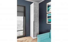 Шкаф Мадрид (400 мм) (Белый/Ателье светлое)