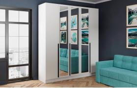 Шкаф Мадрид с зеркалом (2000 мм) (Белый)