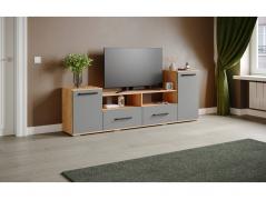 ТВ тумба Парус-2 (Дуб Крафт Золотой / Графит Серый)