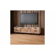 ТВ тумба Парус-12 с опорами (Белый/Дуб Канадский)