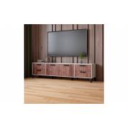 ТВ тумба Парус-12 с опорами (Белый/Дуб Палермо Бруно)