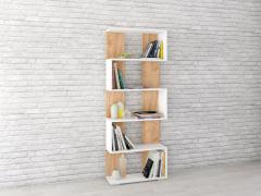 Стеллаж Ромео-1 (Белый / Дуб Крафт Золотой)