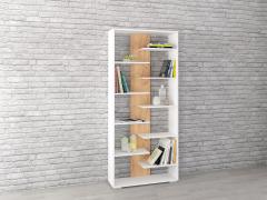 Стеллаж Ромео-3 (Белый / Дуб Крафт Золотой)