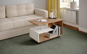 Журнальный стол Консул-5 (Дуб Крафт Табачный / Дуб Крафт Белый)