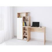 Компьютерный стол Квартет-7 (Дуб Сонома/Белый)