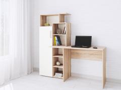 Компьютерный стол Квартет-7 (Дуб Сонома/Белый)