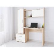 Компьютерный стол Квартет-9 (Дуб Сонома/Белый)