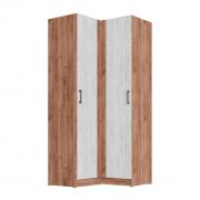 Шкаф Вегас угловой (Дуб Крафт Табачный/Дуб Крафт Белый)