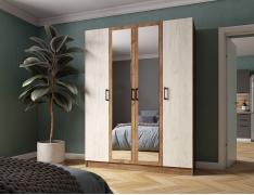 Шкаф Вегас 1600 мм (Дуб Крафт Табачный/Дуб Крафт Белый)