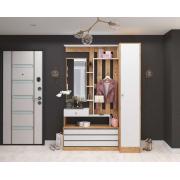 Модульная прихожая Ямайка (Дуб Крафт Золотой / Белый)